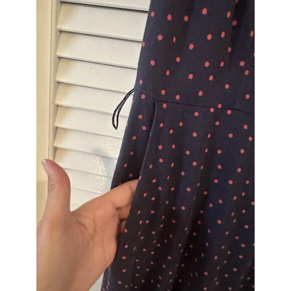 Boden Polka Dot Button Up Dress Cap Sleeves Women's US Size 6R Summer Cotton - Picture 3 of 8